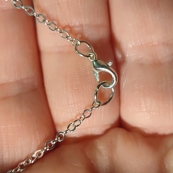 18K GC cross,blue cross gem,silver color allergic free, - Picture 3 of 5